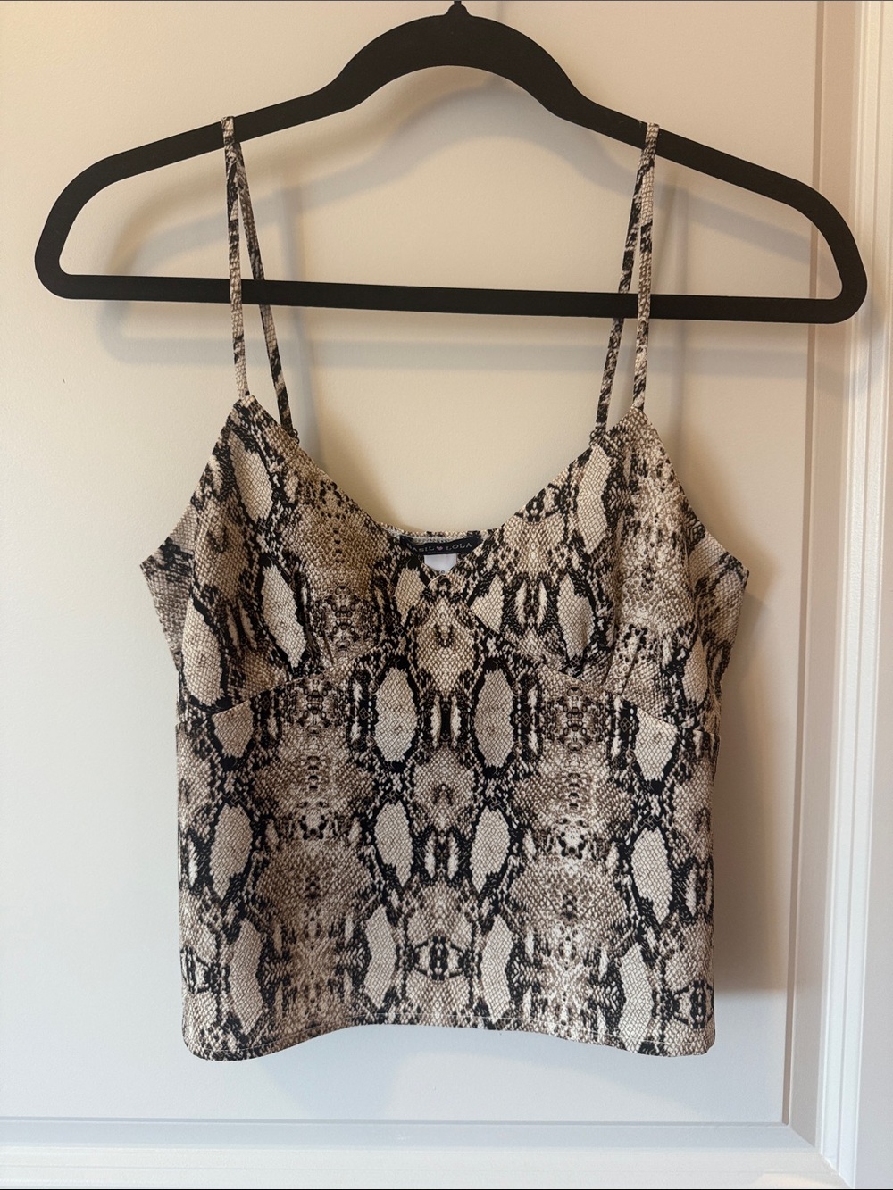 Snake-Print Spaghetti Strap Cami